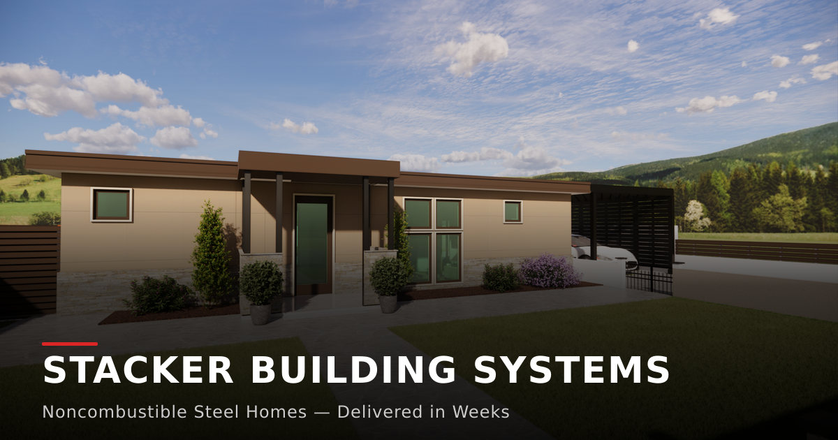 Stacko Home Built Stacker Building Systems | Noncombustible Pre-fabricated Home